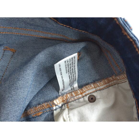 Wild Fable Dark Indigo Denim Skinny Jeans High Rise Thrashed Size 8 - Picture 6 of 9